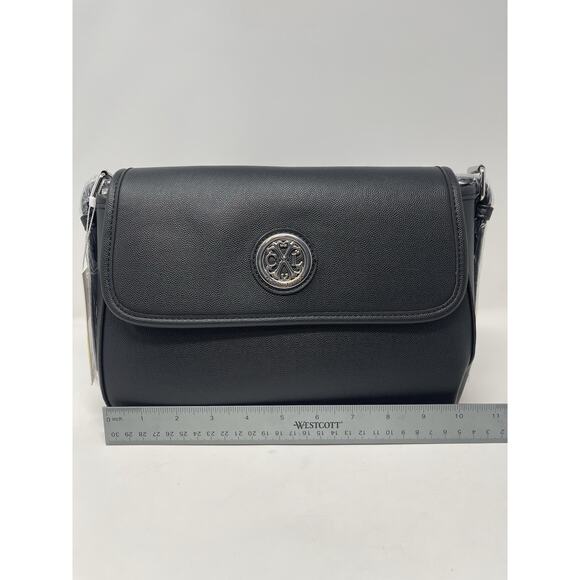 Christian Lacroix CXL Karen Caviar Shoulder Bag Black Faux Leather Retail $98 - Picture 8 of 11